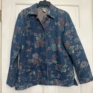 BonWorth denim Floral shirt jacket